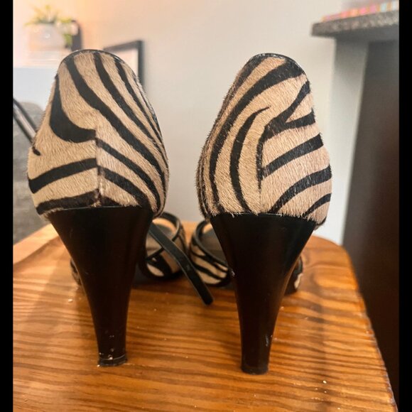 Linea Paolo Zebra Print Calf Hair Heels – Size 9 - Picture 5 of 5